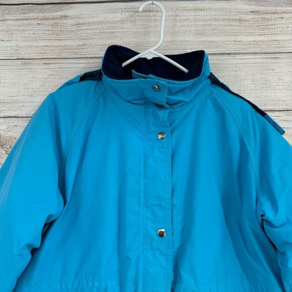 Vintage Woolrich Teton Gore-Tex Fleece Lined Anorak Jacket Women's L Blue - Picture 3 of 10